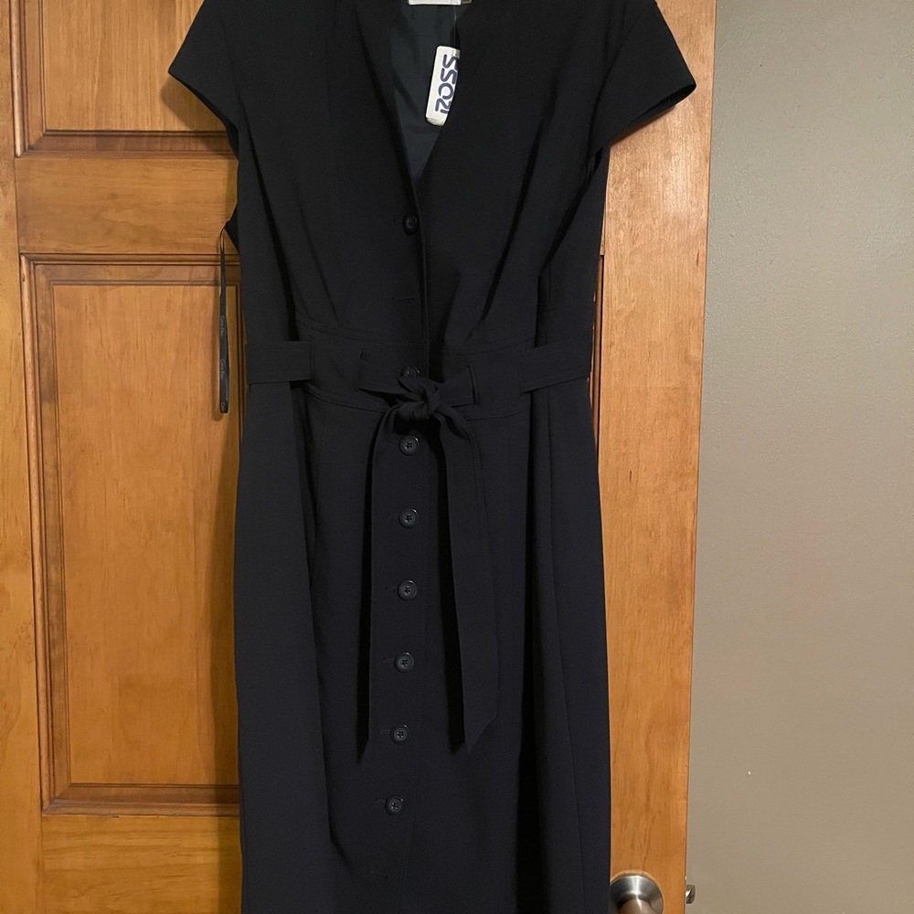 Calvin Klein Classic Navy Midi Dress